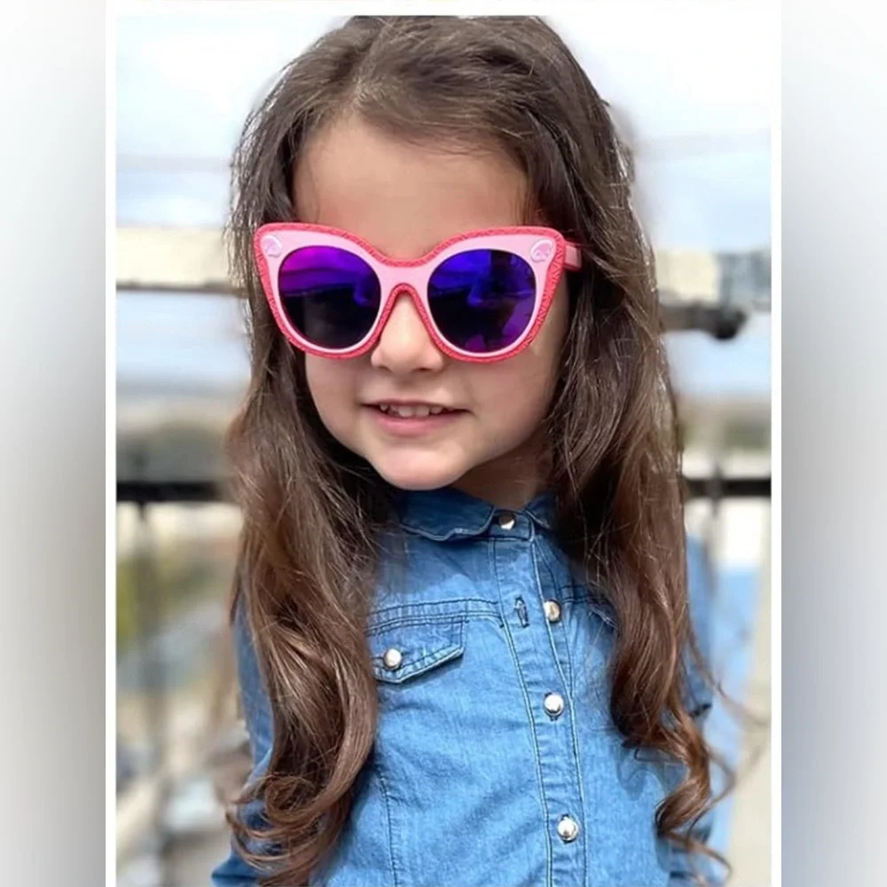DUCO TPEE POLARIZED SUNGLASSES FOR KIDS RUBBER FLEXIBLE FRAME UV PROTECTION